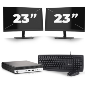 Laptop Werkplek Pro 24" — i7 Laptop + 24" Monitor + HP USB-C Dock